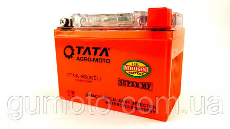 Акумулятор гелевий 12 В 4 A OUTDO 114х70х86 з індикатором жовтогарячий, фото 1