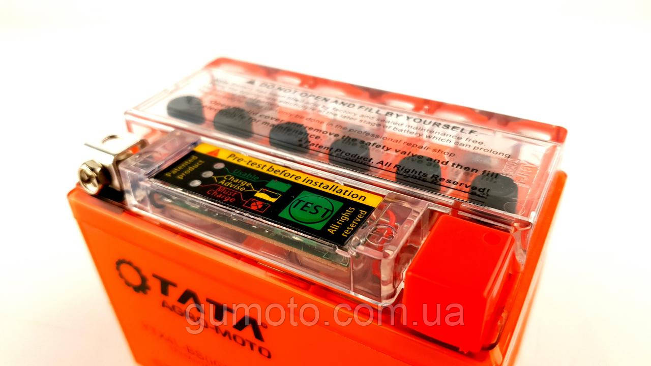 Аккумулятор гелевый 12В 4A OUTDO 114х70х86 с индикатором оранжевый - фото 2 - id-p1616463258