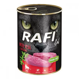 Консервований корм для котів Dolina Noteci Rafi паштет з телятиною 400г