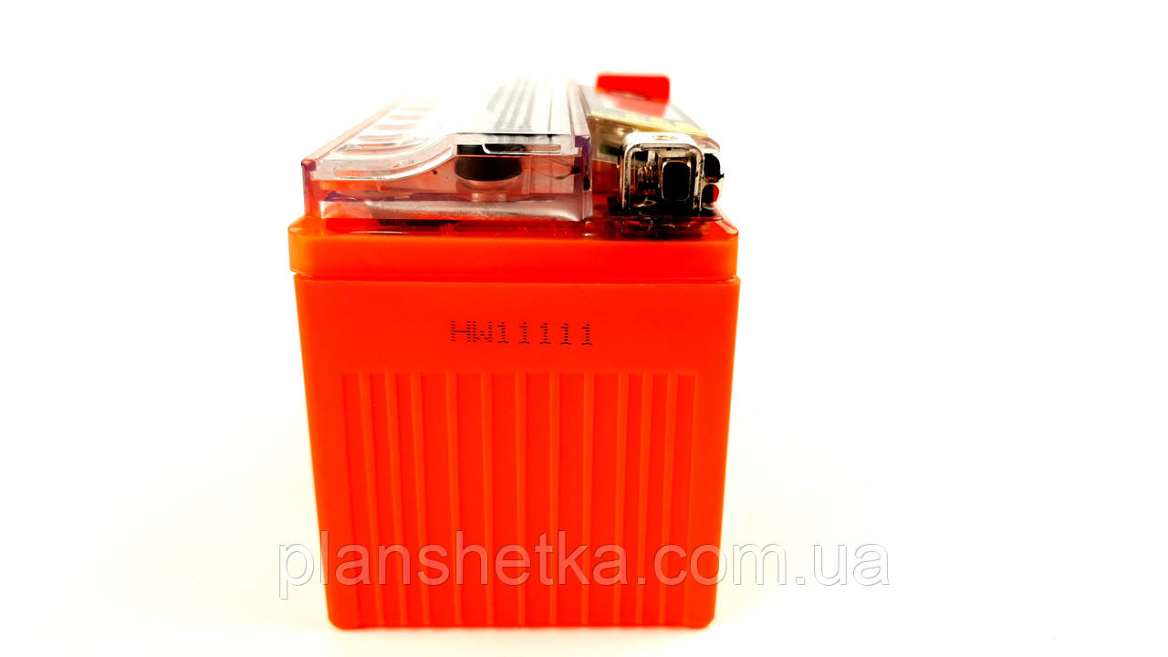 Аккумулятор гелевый 12В 4АH OUTDO гелевый 113х70х85 мм с дисплеем оранжевый - фото 5 - id-p1616574794