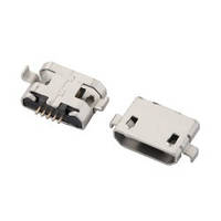 Гніздо Micro USB B 5pin SMT у проріз на платі 1мм