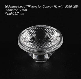 Tir лінза 17*8,6 мм   60° Convoy H1 / skillhunt h04