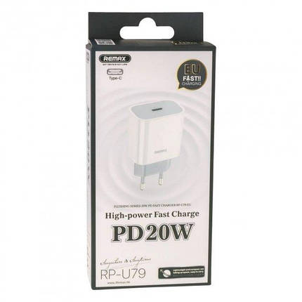 СЗП Remax RP-U79 PD (20w/1Type-C) білий, фото 2