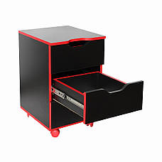 Тумба мобільна Barsky THG-02 Homework Game Red, червона, фото 6