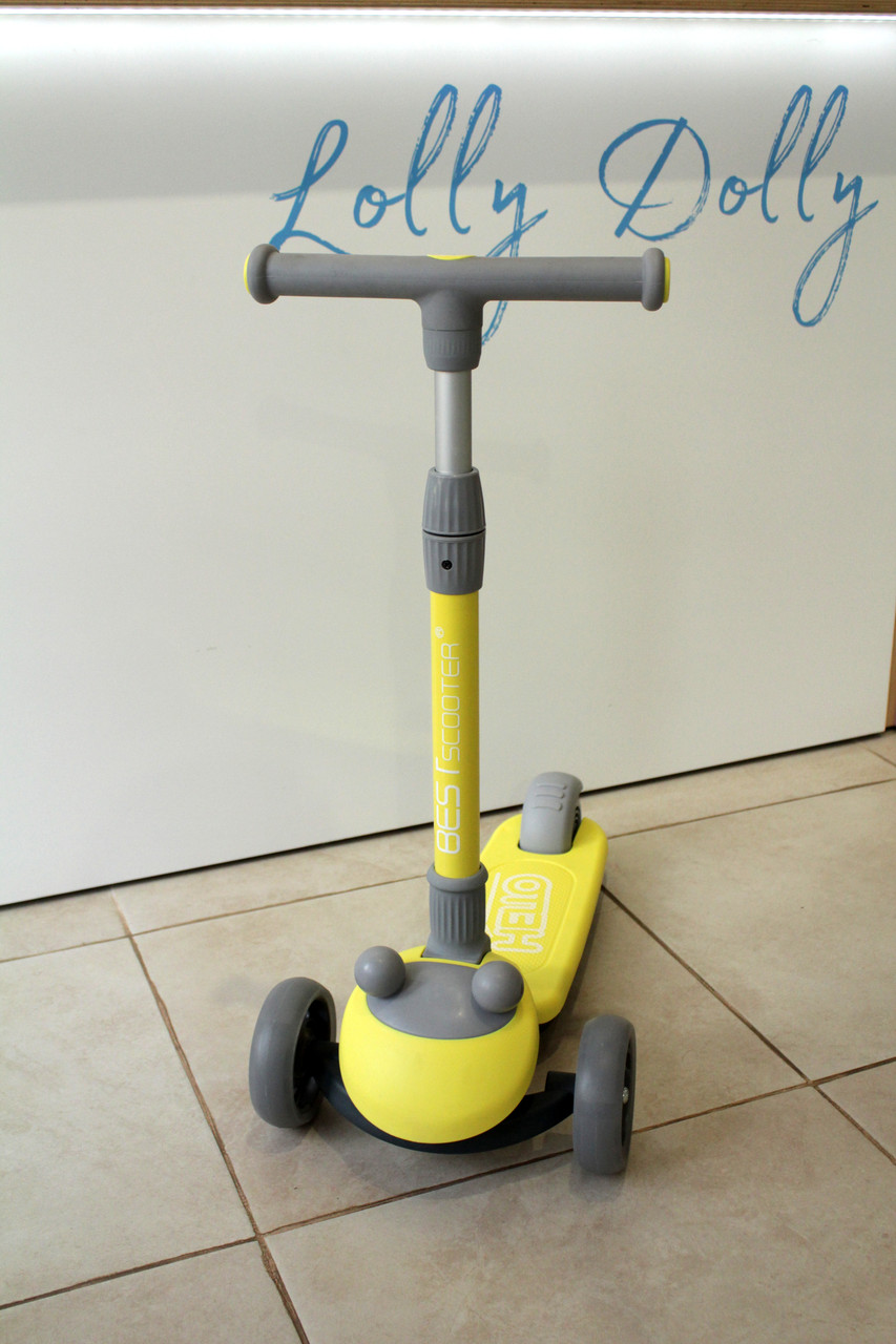 Самокат триколісний Best Scooter D складаний Жовтий