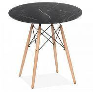 Стіл обідній Тауер Вуд W круглий, d80 мармур