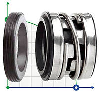 Торцевое механическое уплотнение R-2100S 100, CAR/SIC, VITON, 304