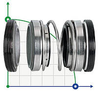 Двойное уплотнение вала R-202 18, SIC/SIC/SIC/SIC, VITON, 304