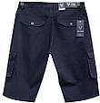 Шорти чоловічі карго темно-синього кольору з кишенями Vitions, фото 4