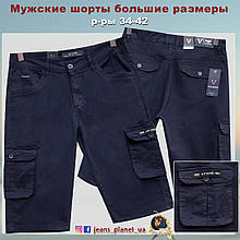 Шорти чоловічі карго темно-синього кольору з кишенями Vitions