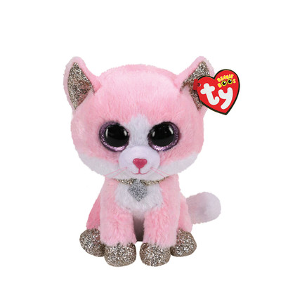 Дитяча м'яка іграшка TY Beanie Boo's 36366 Рожевий кошеня "FIONA", 15 см