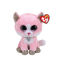 Детская мягкая игрушка TY Beanie Boo's 36366 Розовый котенок "FIONA", 15см