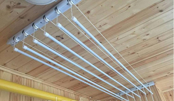 Сушка стельова Floris 1,4 м(флоріс) ,сушарка для білизни на стіну або на стелю металева на 6 прутів