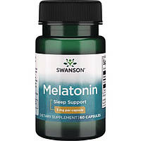 Мелатонін від безсоння, Melatonin, Swanson, 3 мг, 60 капсул