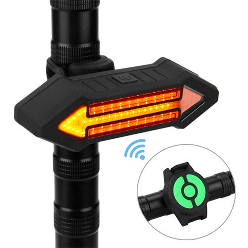 Велосипедна задня фара (габарит) X4 (ZL 20163) STOP повороти + пульт + microUSB + 4 режими