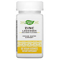 Леденцы от кашля с цинком, вкус лесных ягод, Zinc Lozenges, Nature's Way, 60 пастилок