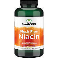 Витамин В3 Ниацин, Niacin, Swanson, 500 мг, 240 капсул