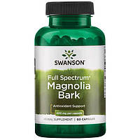 Кора магнолии, Swanson, Magnolia Bark, 400 мг, 60 капсул