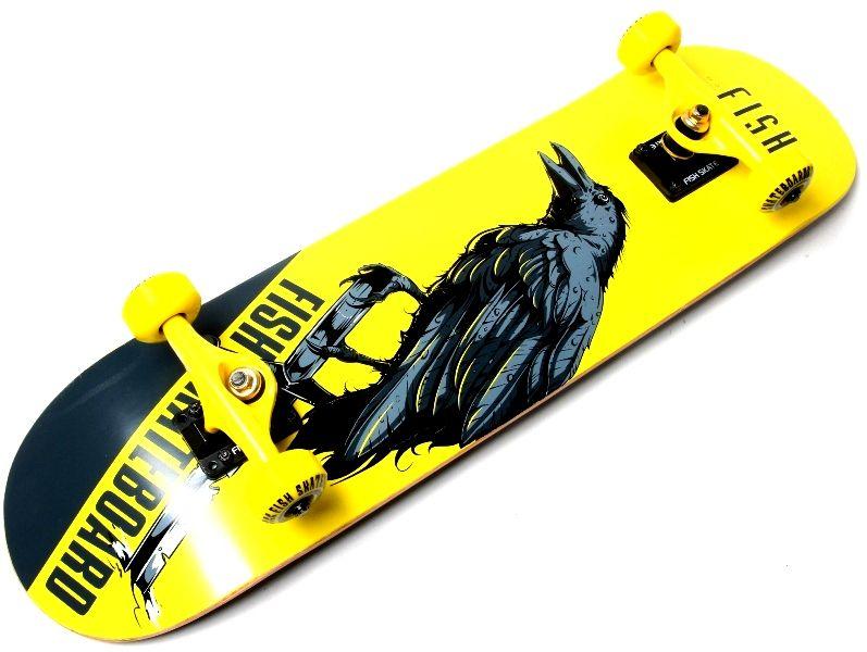 СкейтБорд дерев'яний від Fish Skateboard raven оптом