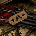 Нашивка  група крові  +A+ наскрізна Laser Cut Coyote, фото 5