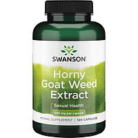 Экстракт горянки, Swanson, Horny Goat Weed Extract, 500 мг, 120 капсул