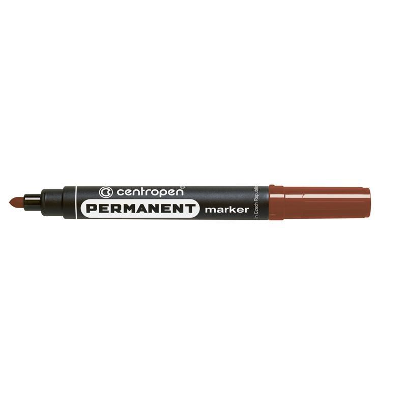 Маркер перманентний Centropen.8566 коричневий водостійкий 2,5мм (10)