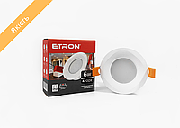 Светильник светодиодный точечный 6 вт 4200К потолочный ETRON Downlight 1-EDP-622 LED врезной круглый белый