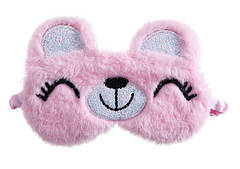 Маска на очі Ведмедик рожева