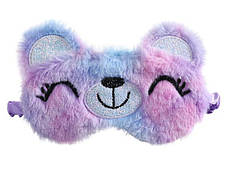 Маска на очі Ведмедик фіолетова