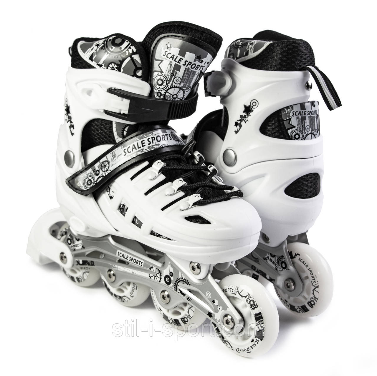 Ролики Scale Sports. White LF 905, розмір 29-33, фото 1