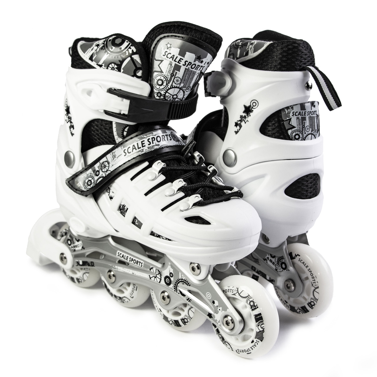 Ролики Scale Sports. White LF 905, розмір 29-33