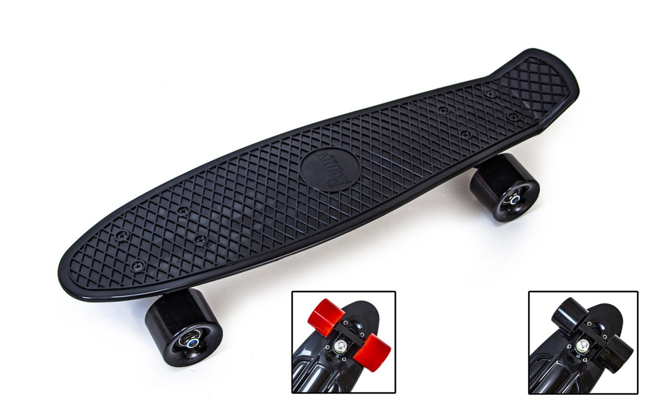 Penny board Чорний колір Матові колеса