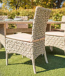Комплект плетених меблів з ротангу 6 крісел та обідній стіл Ровена, фото 3