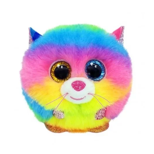 Дитяча м'яка іграшка TY PUFFIES 42520 Райдужне кошеня "GIZMO"