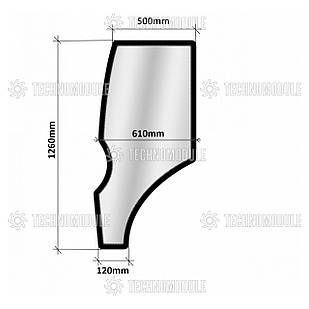 Стекло двери левой DF 404С (h=1260, L=500х610х120)