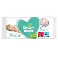 Детские влажные салфетки Pampers Sensitive 80 памперс сенсатив