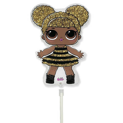 Фольгована кулька міні фігура Лялька Лол Бджілка 38х24см (14"), фото 1