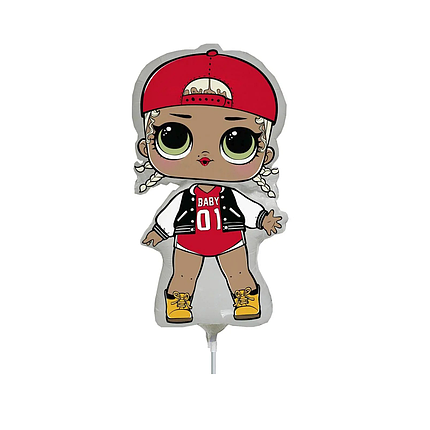 Фольгована кулька міні фігура Лялька Лол Мс Сваг 42х18см (16"), фото 1