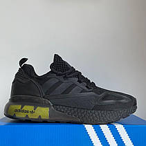 Чоловічі кросівки Adidas ZX 2K Boost Core Black Solar Yellow FV8453, фото 5