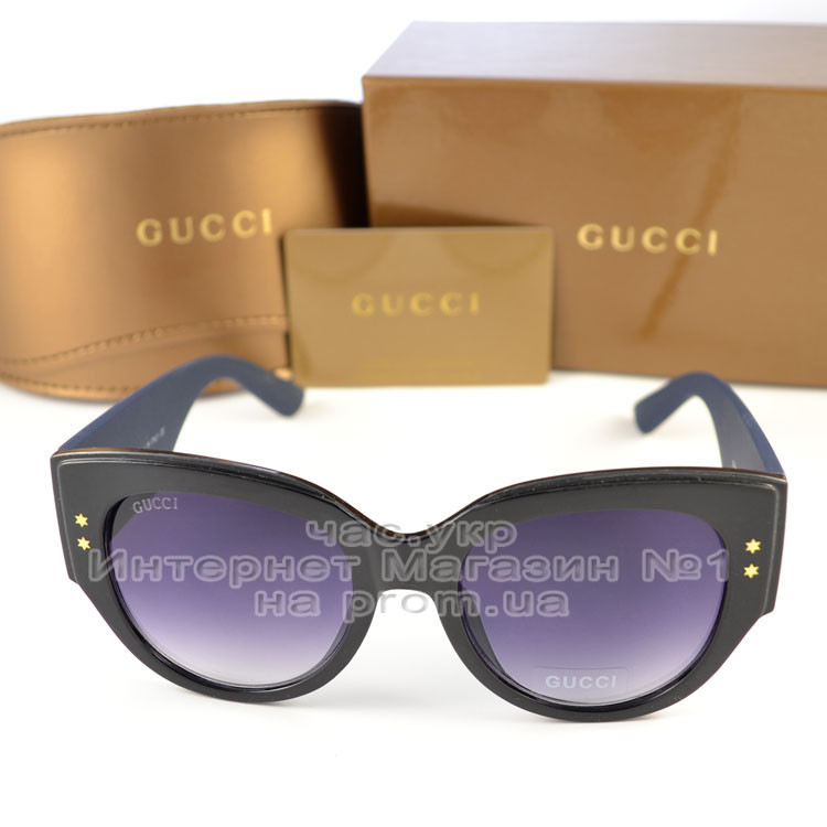 Жіночі сонцезахисні окуляри Gucci форма метелик Брендові Стильні Гуччі нова модель 2023