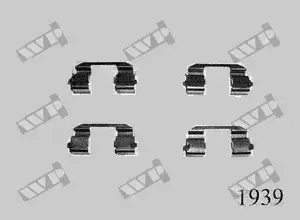 Ремкомплект передніх гальмівних колодок WP (Carrab) 1939 для Honda Accord (CB1, CB3) 90-93, крос-код за Quick Brake 1135