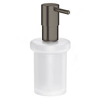 Дозатор для жидкого мыла GROHE Essentials 40394AL1 настольный на 160мл стеклянный тёмный графит