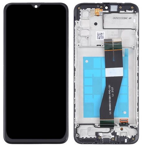 Дисплей Samsung Galaxy A02s A025, Galaxy M02s M025 (черный шлейф) с тачскрином и рамкой, оригинал 100% Service, фото 2