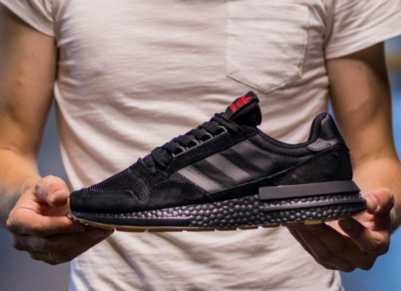 Кросівки чоловічі чорні Adidas ZX 500 (00738)