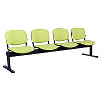 Рядный офисный стул для конференц-зала Изо- 4 местный черный каркас стулья секционные для актового зала AMF