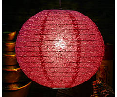 Ліхтар паперовий "ШАР з дірками Мей Хуа" Темно-рожевий