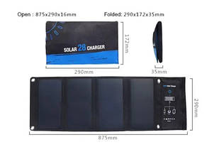Сонячна батарея B428 28W, сонячна панель, фото 2
