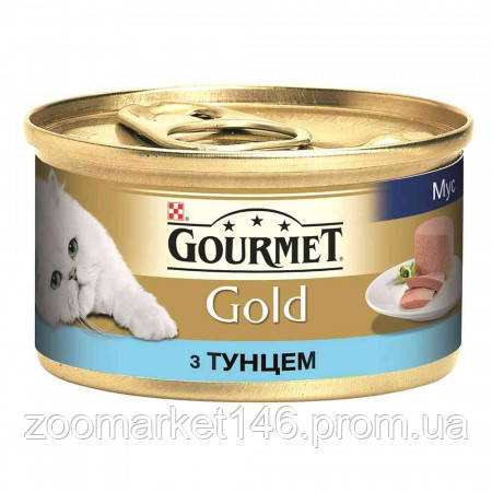 Вологий корм Purina Gourmet Gold для котів, з тунцем, паштет, 85 г