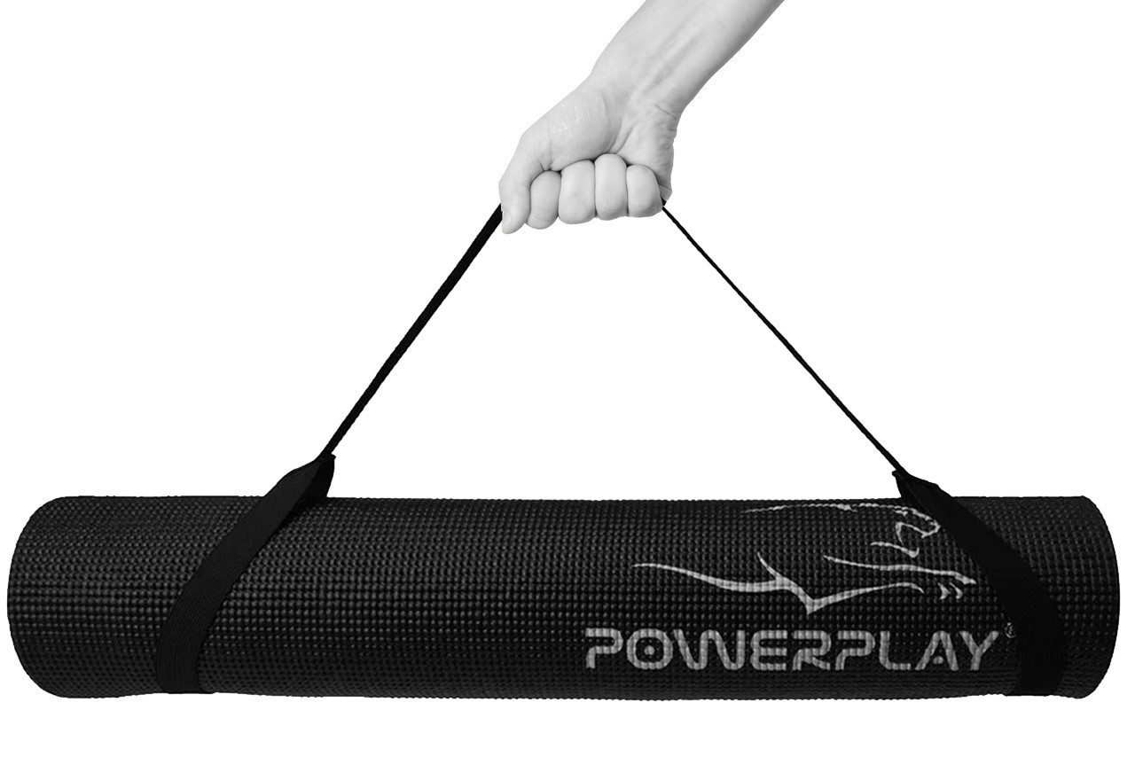 Килимок для йоги та фітнесу PowerPlay 4010 (173*61*0.6) Black