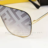 Жіноче сонце захисні окуляри Fendi Logo маска цілісна лінза Фенді Модні 202 Стильні Брендові, фото 2
